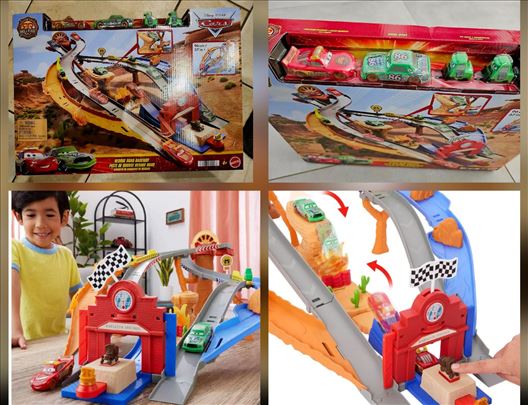Munja McQueen Cars Rescue Road Raceway set- novo