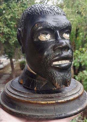 Black Americana post civil war carved Preacher