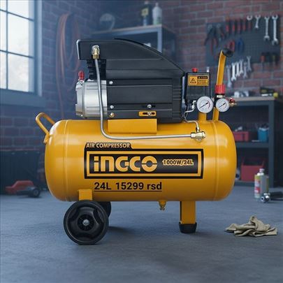 Ingco kompresor vazduha, 24L 1Kw Ac202481E
