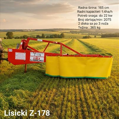 Poljska rotaciona kosačica 1.65 sa dva diska