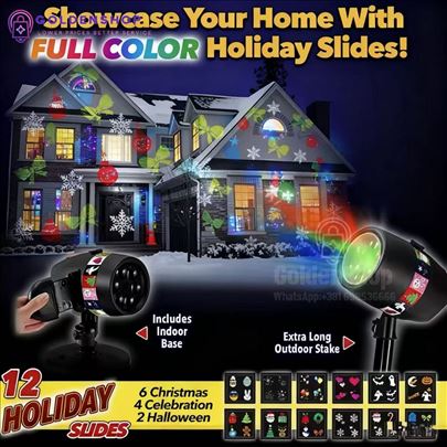 Praznicni projektor laser sa 12 slajdova Top