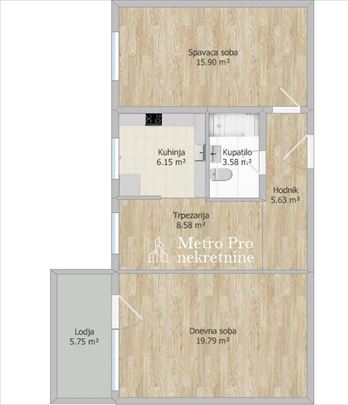 Renoviran, namešten 2s, 65m2, Braće Jerković