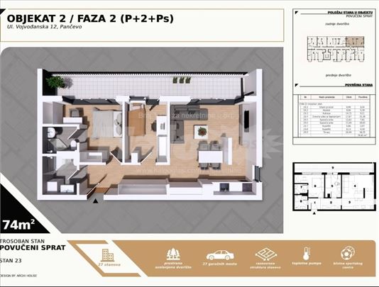 Moderan stan u novogradnji, podno grejanje