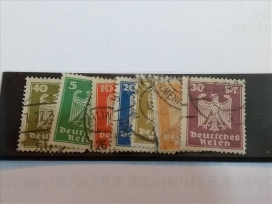 Serija poštanskim maraka Deutlches reich, iz 1924