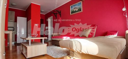 Nameštena garsonjera, pogled na Frušku - Telep