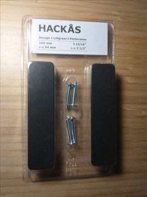 Ručka za nameštaj,boja antracita,10 cm Hackas Ikea