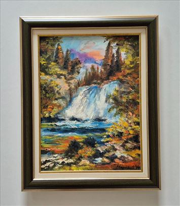 Ulje na platnu - Caroban pejzaz, prelepa slika!