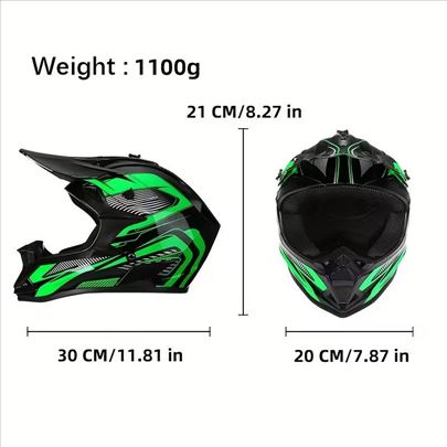 Kaciga za MTB crno zelena - novo