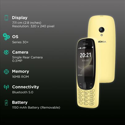 Nokia 6310 TA-1400 DS Yellow 