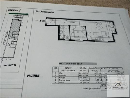 Novi Sad, Veternik, Jednoiposoban 35m2 U Izgradnji