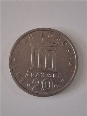 Kovanica 20 Drahmi 1984.