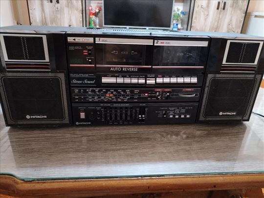 hitachi trk-w550e radio kasetofon autorevers