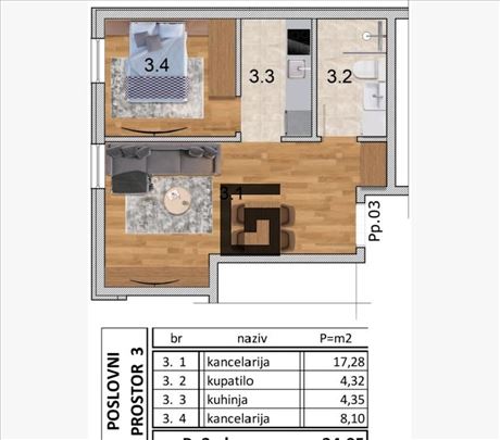 Kompleks novogradnje u Surčinu, 34m2, 1.5 ID#1801