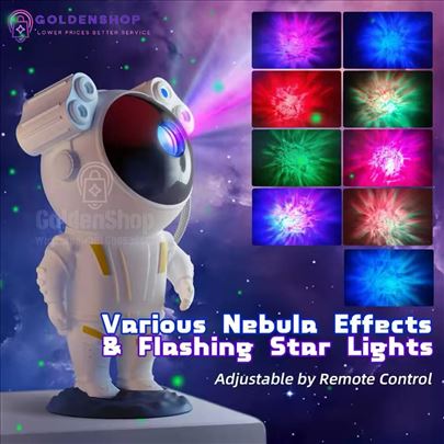 Lampa zvezdano nebo Galaxy projektor Astronaut