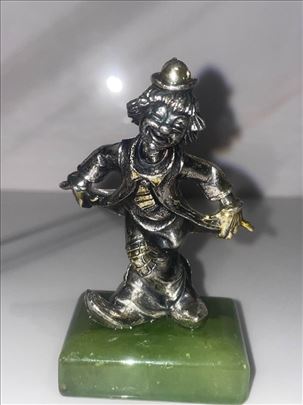 Vintage srebrna figurica klovna