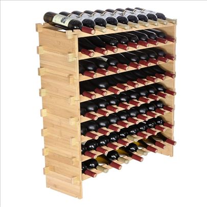 Modularna Polica Police Od Bambusa Za Vino 72 Boce