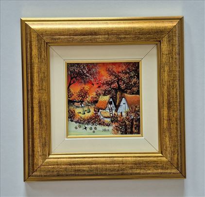 Naiva, ulje na staklu - Jesen. Prelepo!