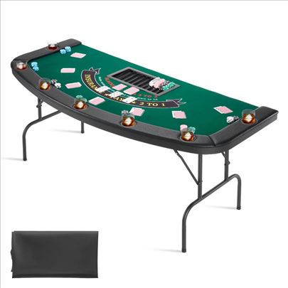 Sklopivi poker sto za 7 igrača (183cm)