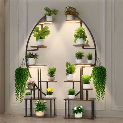 Stalak za biljke sa svetlom za rast uzgoj 166.5 cm