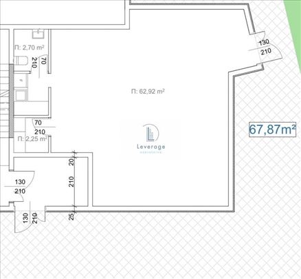 Poslovni prostor, Kaluđerica, 68 m2 + pdv 20%