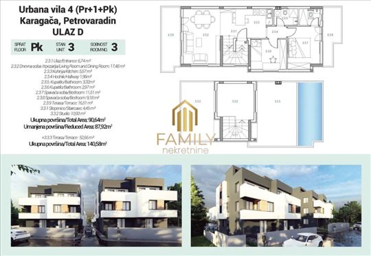 Lux Vila: novo u ponudi, bazen na krovu - 141m2 sa
