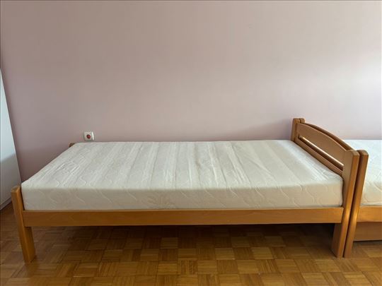 2 drvena singl kreveta