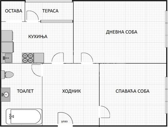  * STAN 56m2, Širi centar, Kneza Vase Popovića *