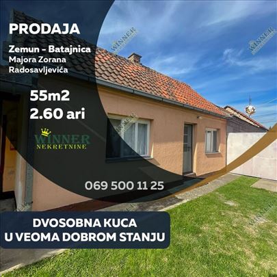 Kuća Na Prodaju – Batajnica Centar, 55m², dvorište