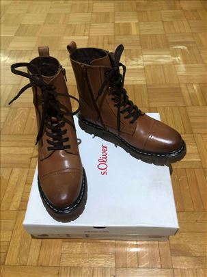 s.Oliver braon kožne čizme (vel.39) Nove