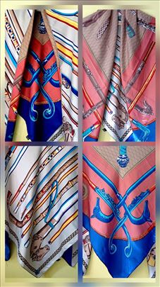 Velika svilena marama sa 2 lica, novo