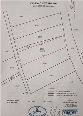 Grocka, Brestovik, 9.56 ari, Uknjiženo