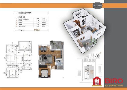 Stan,NOVI SAD,ADICE,kv: 47.00, € 96950, ID: 101263