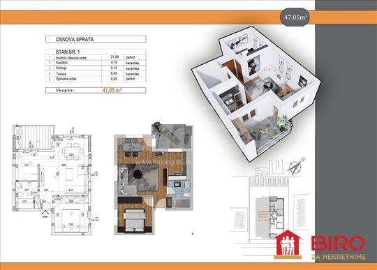 Stan,NOVI SAD,ADICE,kv: 47.00, € 96950, ID: 101263