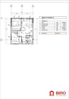 Stan,NOVI SAD,ADICE,kv: 45.00, € 81650, ID: 101263