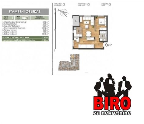 Novi Sad, Bulevar Evrope, Stan, 3, 59,00m2