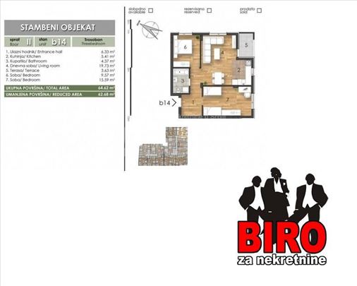 Novi Sad, Bulevar Evrope, Stan, 3, 64,00m2