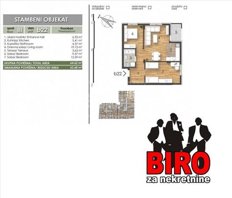 Novi Sad, Bulevar Evrope, Stan, 3, 64,00m2