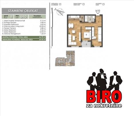 Novi Sad, Bulevar Evrope, Stan, 3, 66,00m2