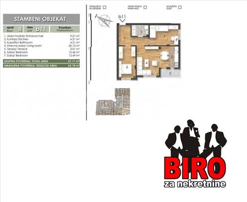 Novi Sad, Bulevar Evrope, Stan, 3, 66,00m2