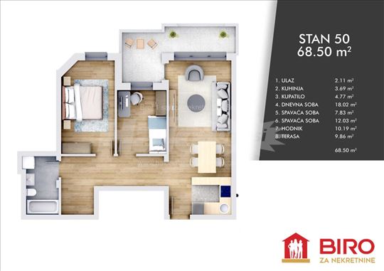 Novi Sad, Centar, Stan, 2, 69,00m2