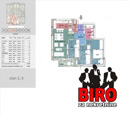 Novi Sad, Grbavica, Stan, 4, 73,00m2