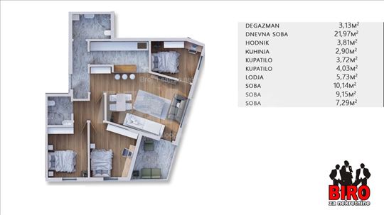 Novi Sad, Liman 4, Stan, 3.5, 77,00m2