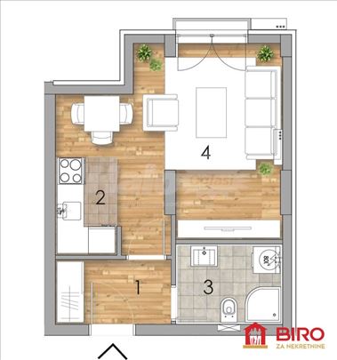 Novi Sad, Podbara, Stan, 1, 29,00m2