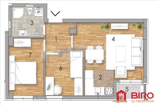 Novi Sad, Podbara, Stan, 2.5, 49,00m2