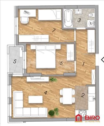 Novi Sad, Podbara, Stan, 3, 56,00m2