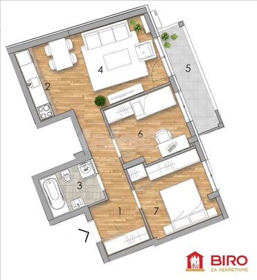 Novi Sad, Podbara, Stan, 3, 57,00m2