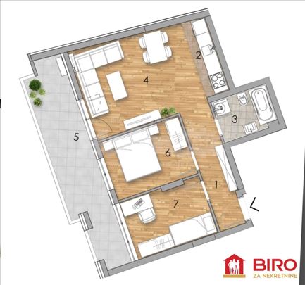 Novi Sad, Podbara, Stan, 3, 68,00m2