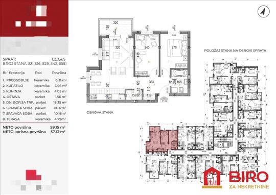 Novi Sad, Somborski Bulevar, Stan, 2.5, 57,00m2