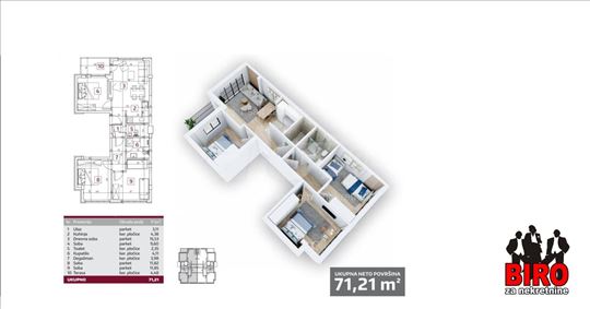 Novi Sad, Sremska Kamenica, Stan, 4, 71,00m2