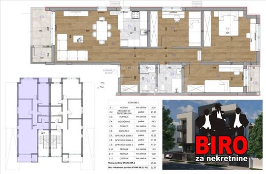 Novi Sad, Sremska Kamenica, Stan, 4, 92,00m2